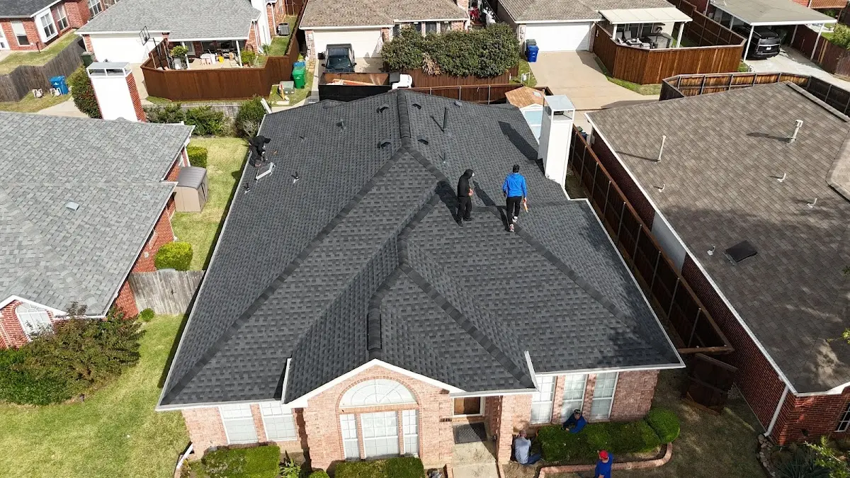 Slate & Tile Roof Repair work in progress on a Orangetown property
